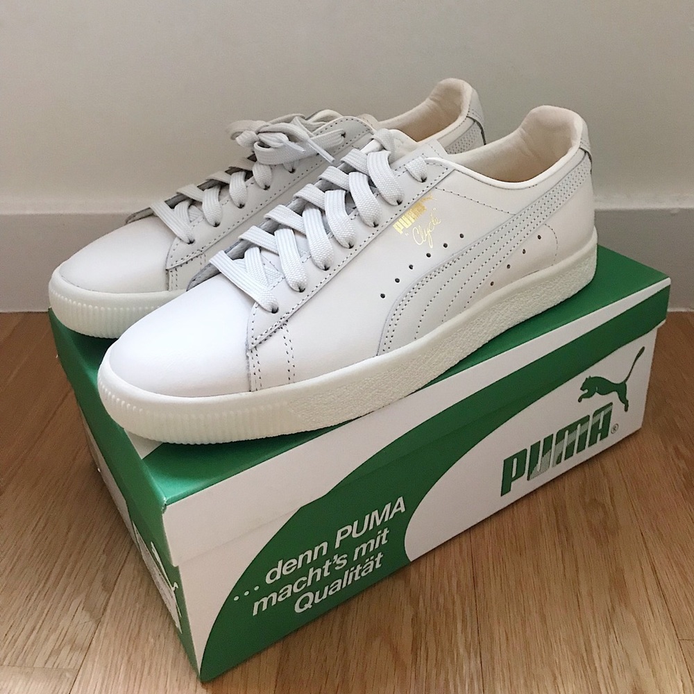 Puma ‘The Clyde’ Natural Sneakers